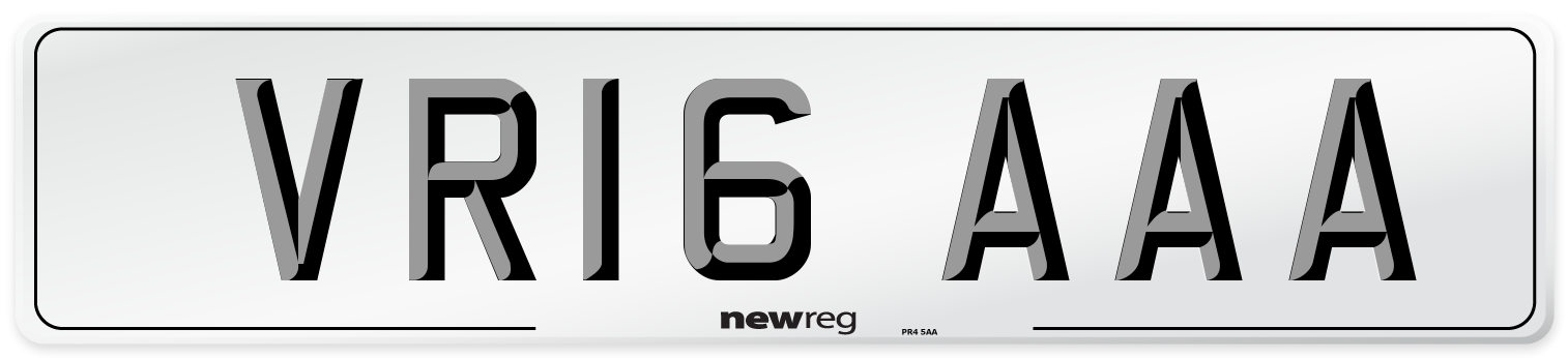 VR16 AAA Number Plate from New Reg